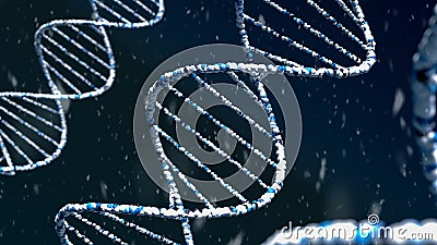 DNA Human cell biology abstract background 3D Rendering Stock Photo