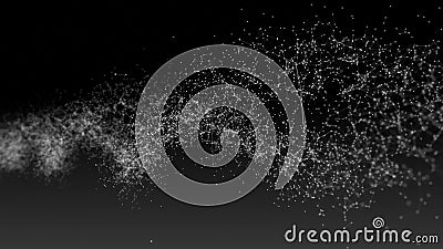 DNA humana Fondo negro abstracto con el plexo Animación del lazo DNA humana Fondo negro abstracto con el plexo Animación del lazo