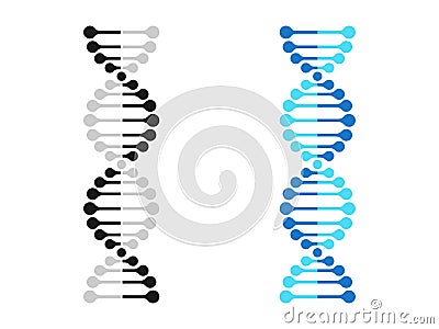 DNA icon chromosome genetics vector DNA gene molecule Vector Illustration