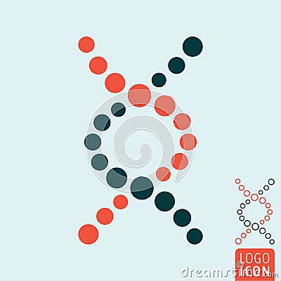 DNA icon isolated Vector Illustration