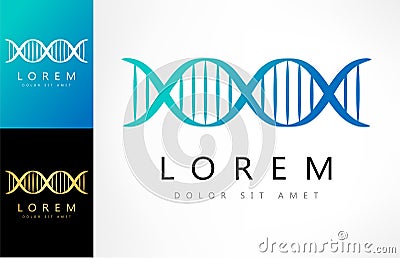 DNA logo vector Vector Illustration