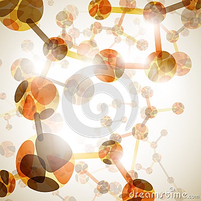 Dna molecule, abstract background Vector Illustration