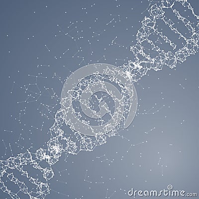 DNA molecule back Vector Illustration