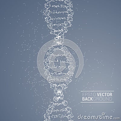 DNA molecule back Vector Illustration