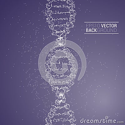 DNA molecule back Vector Illustration