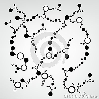 DNA molecule structure background Cartoon Illustration