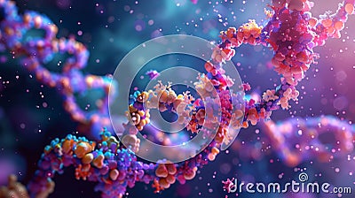 DNA molecules are the carriers of genetic information in living organisms, guiding the development, functioning, Stock Photo