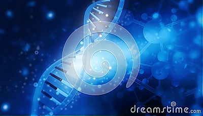 DNA molecules Cartoon Illustration