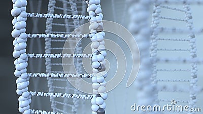 DNA molecules. Genetic research, modern science or molecular diagnostics concepts. 3d rendering Stock Photo