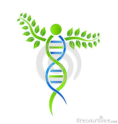 DNA Plant logo Vector Illustration