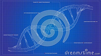 DNA sequencing blueprint RNA sequencing DNA computational models Stock Photo