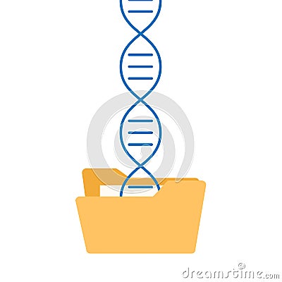 Dna sequencing genome information saving Vector Illustration