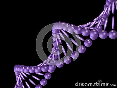 DNA simplified Cartoon Illustration