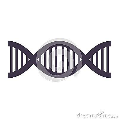 DNA strand silhouette with code genetical Vector Illustration