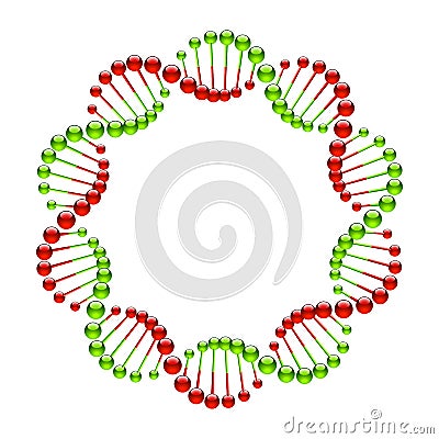 DNA Strands Vector Illustration