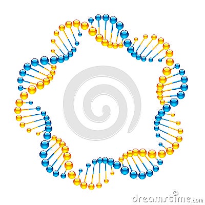 DNA Strands Vector Illustration