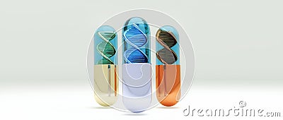 Gene therapy de livered via swallowed capsules Stock Photo