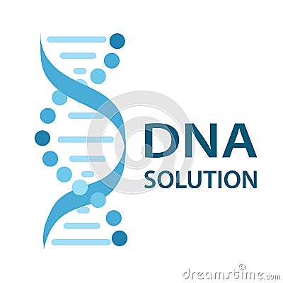 DNA Strands Solution logo icon flat design, stock vector illustr Vector Illustration