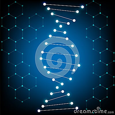 DNA structure chromosomes concept vector.education for chemistry science and future technology Vector Illustration