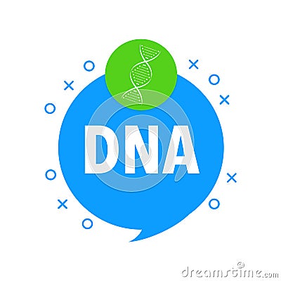 DNA structure Icon set. Structure molecule and cell, chromosome. Genetic engineering. Vector stock illustration Vector Illustration