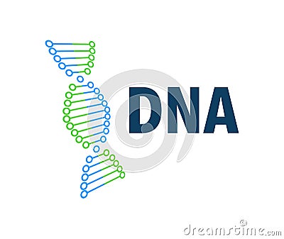 DNA structure Icon set. Structure molecule and cell, chromosome. Genetic engineering. Vector stock illustration Vector Illustration