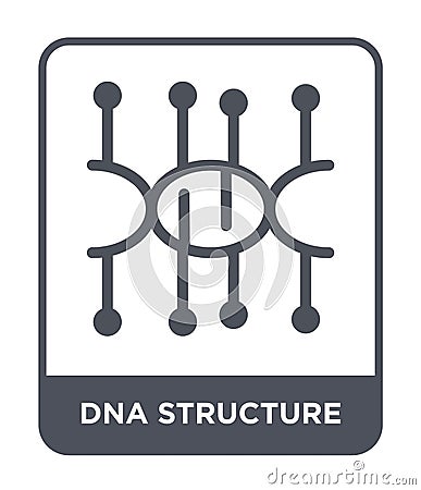 dna structure icon in trendy design style. dna structure icon isolated on white background. dna structure vector icon simple and Vector Illustration