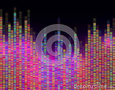 Dna test infographic. Dna test, barcoding, genome map Vector Illustration