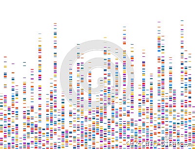 Dna test infographic. Dna genomes sequencing, deoxyribonucleic acid genetic map and genome sequence analyse. Vector illustration Cartoon Illustration