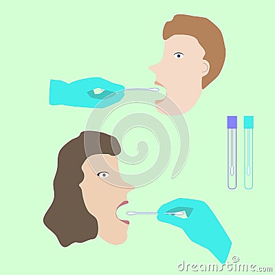 Dna testing probe Vector Illustration