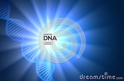 DNA vector background biology molecule science gene. Biotechnology genetic chemistry scientific concept Vector Illustration