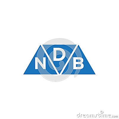 DNB 3 triangle shape logo design on white background. DNB creative initials letter logo concept Vector Illustration