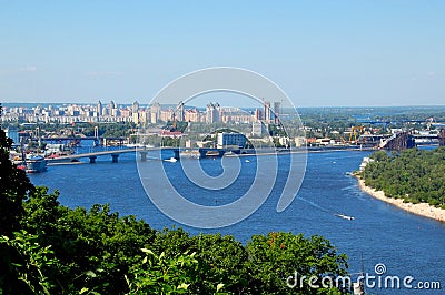 Dnieper River, Kiev Ukraine Stock Photo