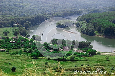 Dniester river landscape Stock Photo