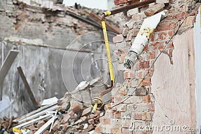 Dnipro, Ukraine Sep 30, 2022: Consequences of rocket fire on the city Editorial Stock Photo