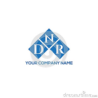 DNR letter logo design on WHITE background. DNR creative initials letter logo concept. Vector Illustration