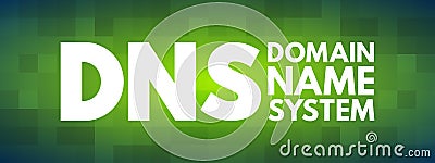 DNS - Domain Name System acronym Stock Photo