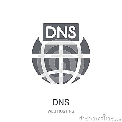 Dns icon. Trendy Dns logo concept on white background from web h Vector Illustration