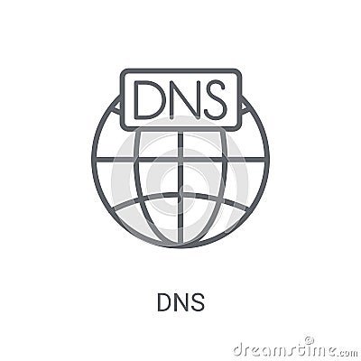 Dns icon. Trendy Dns logo concept on white background from web h Vector Illustration