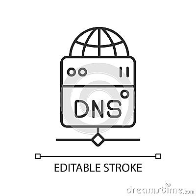 DNS server linear icon Vector Illustration