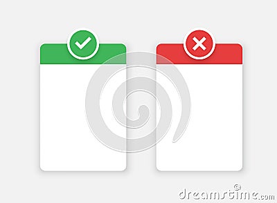 Do and dont icon in flat style. Dos and Don'ts vector illustration on isolated background. Vector Illustration