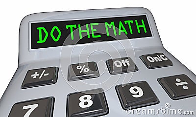 Do the Math Solve Problem Calculator Words Stock Photo