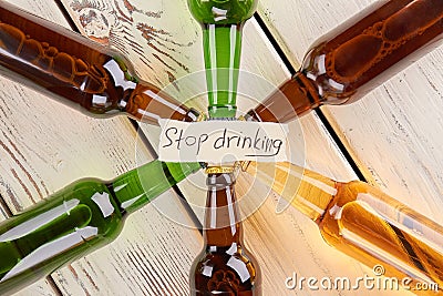 Do not be loser, stop drinking. Stock Photo