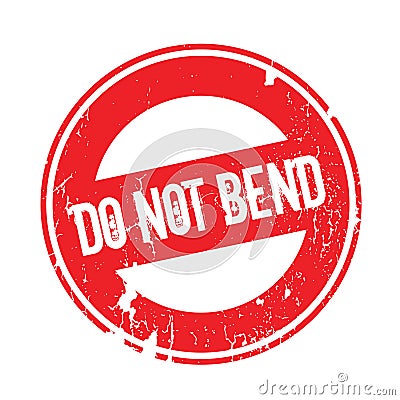 Do Not Bend rubber stamp Vector Illustration