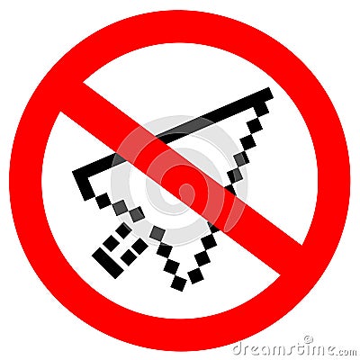 Do not click here vector sign Vector Illustration
