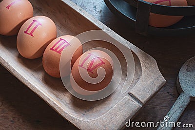 Do not count your chickens before they hatch . concept Stock Photo