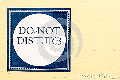 Do Not Disturb Stock Photo