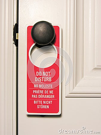 Do Not Disturb Stock Photo