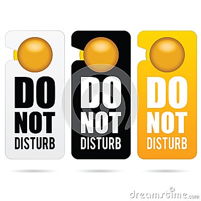 Do not disturb design illustration in colorful Vector Illustration