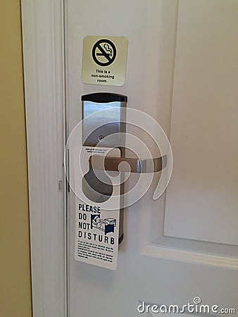 Do Not Disturb Door Sign Stock Photo