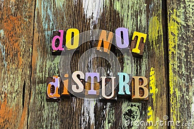 Do not disturb home quiet private time love Stock Photo